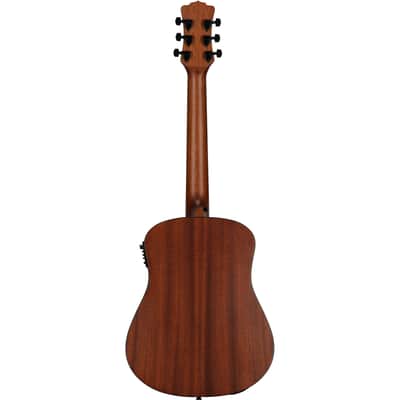 Luna Safari Tribal Travel Acoustic-Electric Guitar, Left-Handed (with Gig Bag) image 3