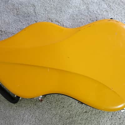 Eastman Fiberglass Guitar Case Yellow 39X14X3 Fits Fender Gibson Ibanez Telecaster Strats Les Paul image 6