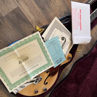 Gretsch G6112TCB-JR Center Block Jr. 2016 - 2018 - 2-Tone Jaguar Tan / Copper Metallic image 13