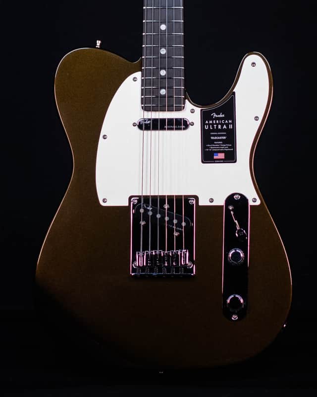 Fender American Ultra II Telecaster, Ebony FB, Texas Tea image 1