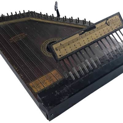 1912 Phonoharp Celestaphone Vintage Marxophone Antique Zither Spring Harp Keyboard Hammer Dulcimer image 3