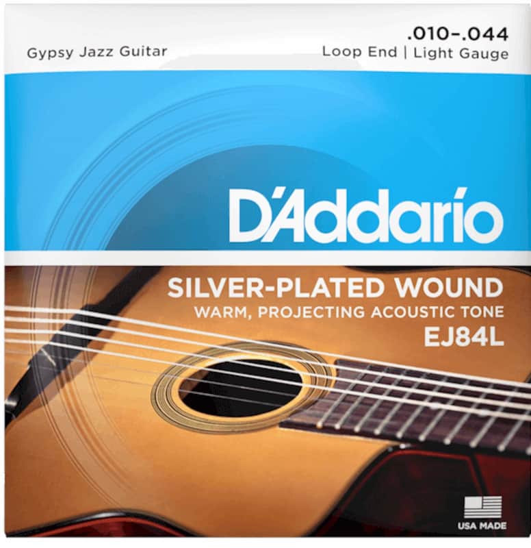 D'Addario Guitar Strings - Gypsy Jazz - Loop End - Silver Plated Wound EJ84L Light image 1