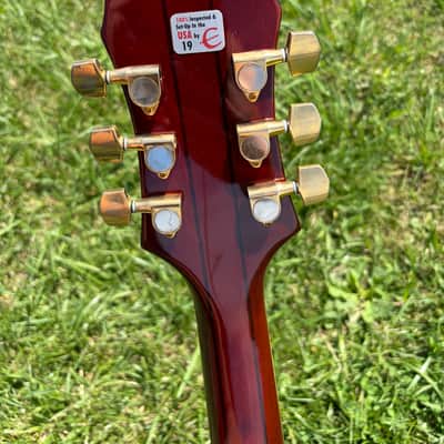 Epiphone Sheraton II 1999 MiK Samick Factory Vintage Burst RARE Oasis image 4