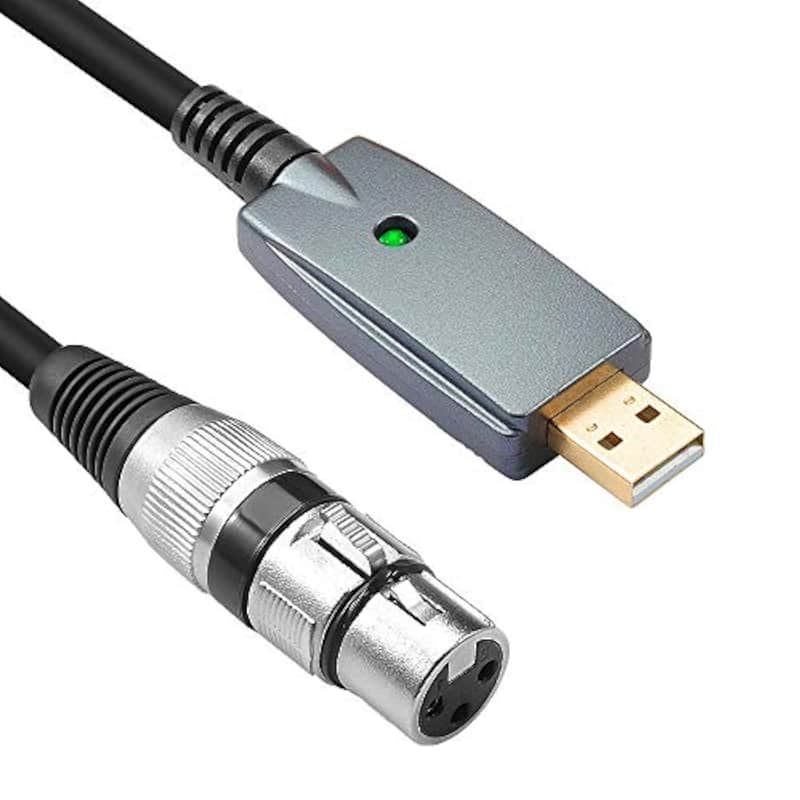 Usb Microphone Cable,Xlr Female To Usb Mic Link Converter Cable For Microphones Or Recording Karaoke Sing,6 Feet image 1