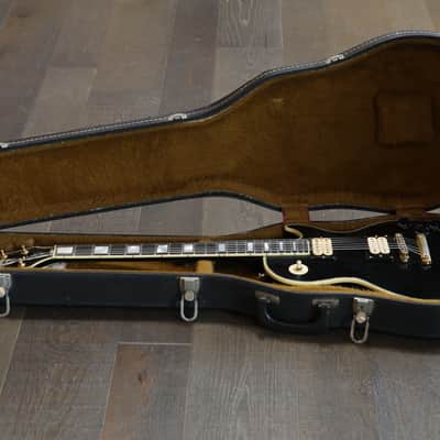 1976 Gibson Les Paul Custom Double Cream Electric Guitar Black Ebony + OHSC image 21