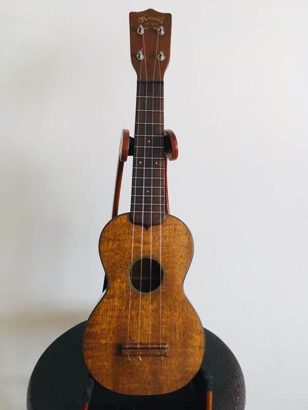 Vintage Martin Style 1K Koa Soprano Ukulele with Case image 1
