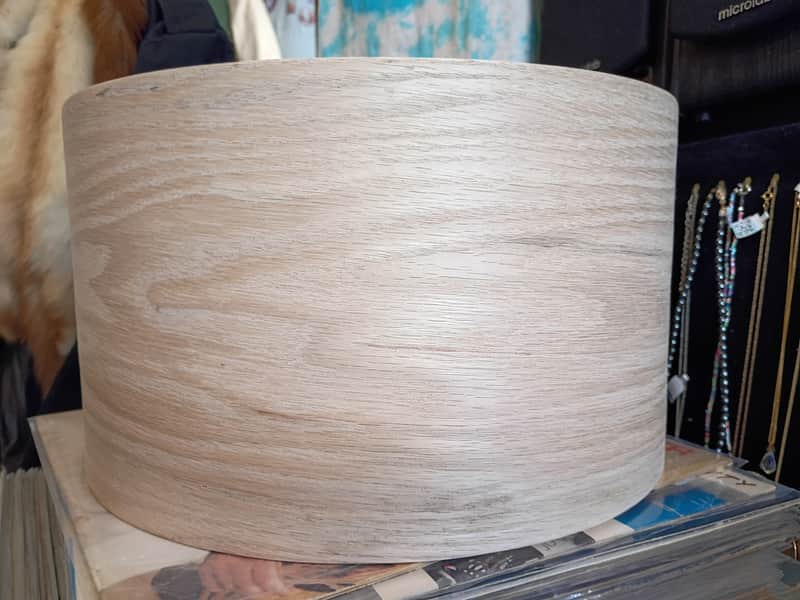 13x7 Red Oak steam Bent semi-solid bare raw snare drum Shell by Erie drums and shells image 1
