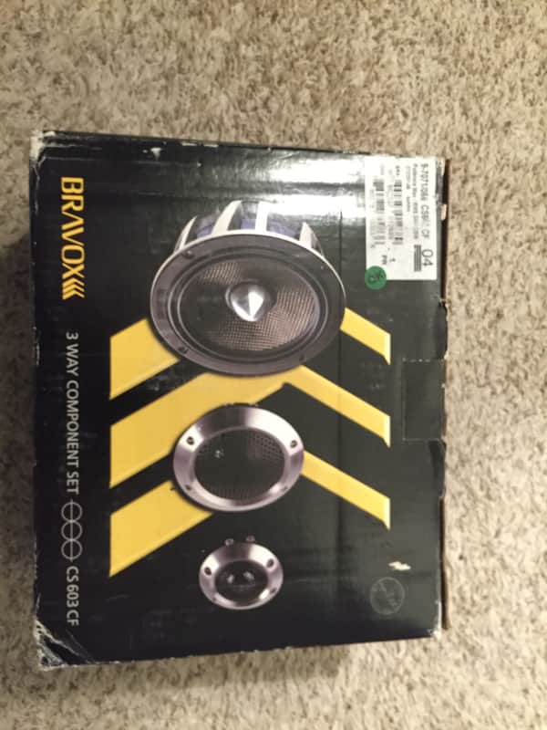 Bravox CS603CF 3 way component speakers high end set for car or DIY project. image 1