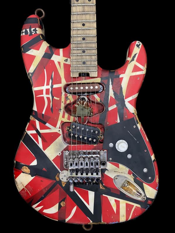 EVH Striped Series Guitar with the Frankenstrat mod Frankenstien like EVH 2018-2019 Black & Red, Whi image 1