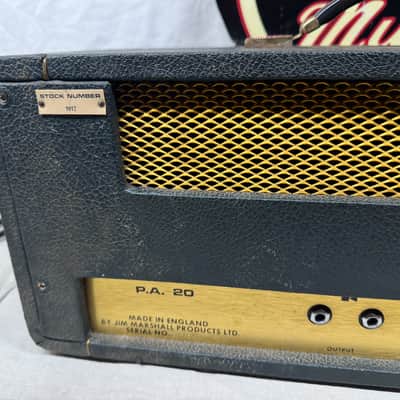 Marshall Model 1917 JMP PA20 pa p.a. 20-Watt Tube Amplifier Head 1970 - Local Pickup Only image 11