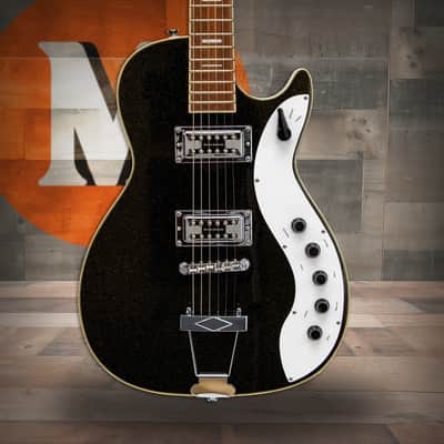 Silvertone Single Cut Bolt-on Duncan Pickups - Black Gold Flake (1423BGF) image 1