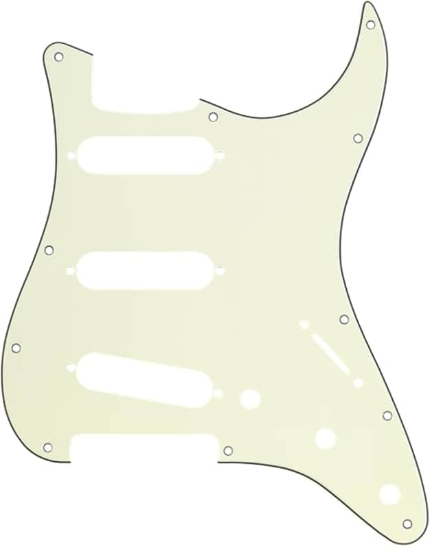 Fender Pickguard Stratocaster S/S/S 11-Hole Mount Mint Green MG/B/MG 3-Ply image 1