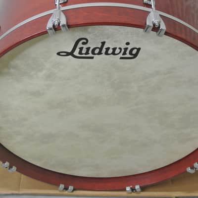 CLEAN! LUDWIG USA 22" SUPER CLASSIC BASS DRUM in CHERRY STAIN for YOUR SET! RM54 image 5