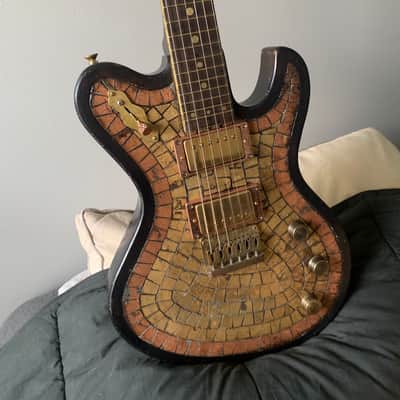 Mondell Custom Guitars Model T “Spanish Galleon” 2023 - Gold Leaf Metal Mosaic Top - Brazilian Rosewood Fingerboard image 16