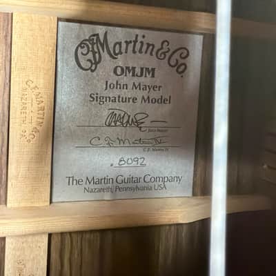 2023 Martin OMJM John Mayer Signature Model Acoustic Guitar Natural + OHSC image 23