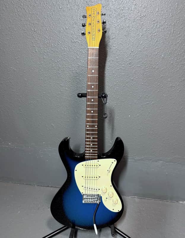 Danelectro Dano-Blaster Hearsay Electric Guitar, Blue, MIK (W/Case) (Used) image 1