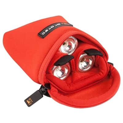 Protec Trumpet 3 Piece Neoprene Mouthpiece Pouch-Red image 1