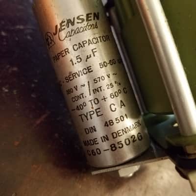 Tandberg Papst Model 6 Synchronous Motor and Jensen paper capacitor  HSZ 32.50-4-440D 1959-1961 - Green image 2