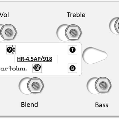 Bartolini HR-4.5AP Pre-Wired 2 Band EQ Active/Passive Vol, blend, individual bass & treble image 7