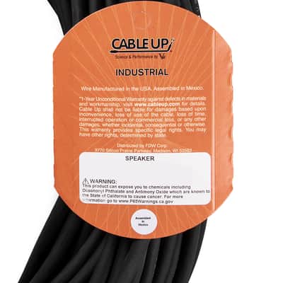 Cable Up SPK16/2-PP-100 100 ft 16AWG TS to TS Speaker Cable image 3