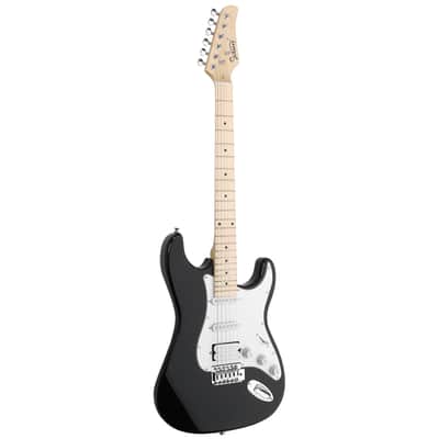 Glarry GST Stylish H-S-S Pickup Electric Guitar Kit with 20W AMP Bag Guitar Strap 2020s - Black image 15