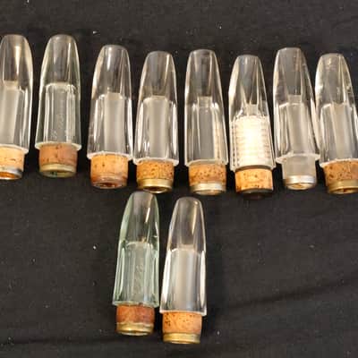 10 clarinet mouthpieces crystal (Selmer, Bucchi, Lucien, pomarico) Rare Good State image 19