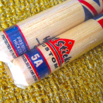 Hotsticks Artisticks 5A UK Flag Hickory Drum Sticks - NOS image 3
