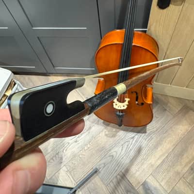 Hidersine Vivente 3/4 Cello - Amber / Antique Varnish with bow and case image 14
