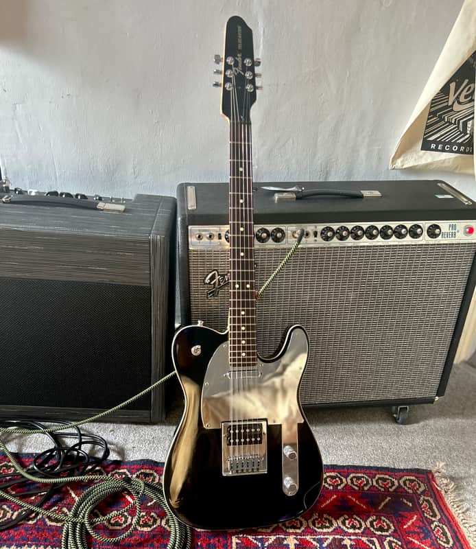 Fender John 5 Telecaster RW BK - Rare Custom Headstock Japanese market model 2005 - Black image 1