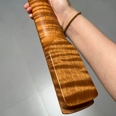 AAAAA Start Floyd nut Roasted flame Maple Electric Guitar Neck Round stainless steel 22 frets Black dot Inlay satin image 12