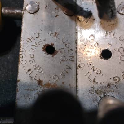 Kluson Open back 3x3 on a strip Pre 1960s - Nickel image 4