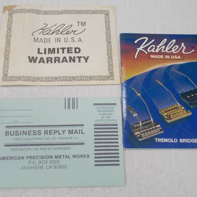 80's Kahler USA Spyder 2720 Spyder Floyd Rose Fulcrum RH tremolo bridge Rare Gold and Black image 13