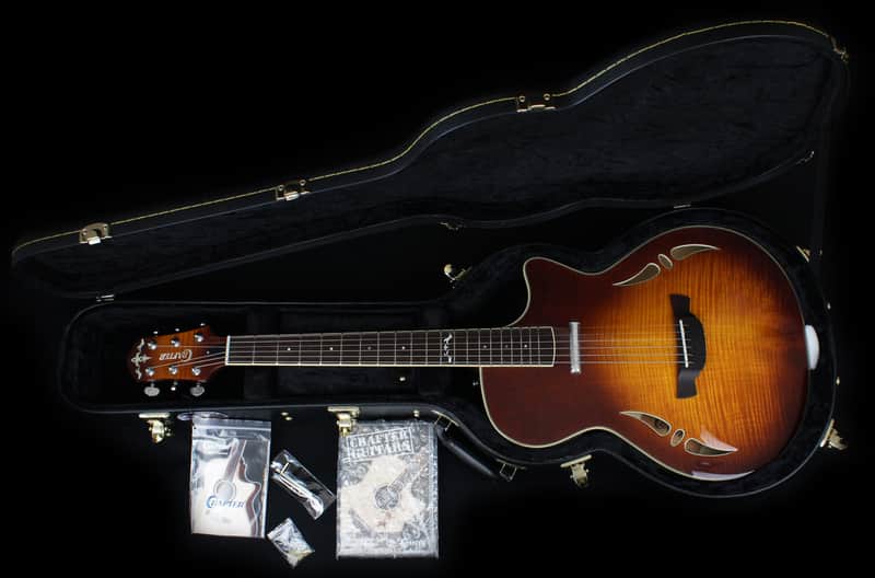 Crafter SA-TMVS Electro Acoustic Guitar in Vintage Sunburst w