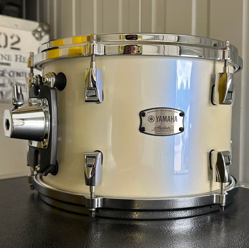 Yamaha AMT-1208 Absolute Hybrid Maple 12x8" Rack Tom - Polar White image 1