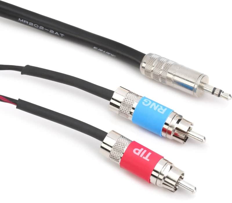 Pro Co IPMB2R-2 3.5mm TRS Male to Dual RCA Male Cable - 2 foot (IPMB2R2d1) image 1