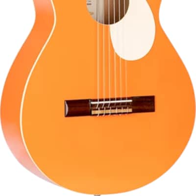 Ortega RGA Gaucho Series Parlor Classical Guitar, Agathis Top, Orange image 1