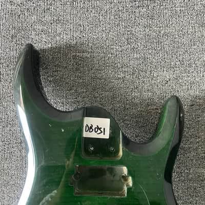 Green Flamed Tiger Maple Top Guitar Basswood Body image 2