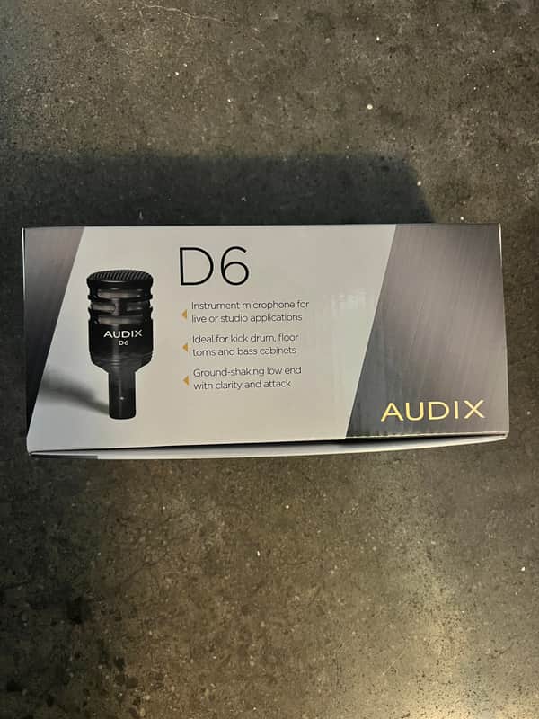 Audix D6 Dynamic Kick Drum Microphone 2010s - Black image 1
