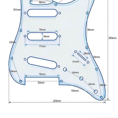 Standard Stratocaster SSS Electric Guitar Pickguard Start Pickguard Scratch Plate for Fender USA/Mexican Model Style 11-Hole (Silver Mirror) image 5