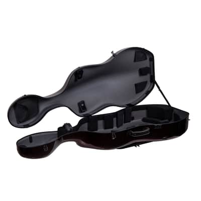 Crossrock 4/4 Cello Case Composite Carbon Fiber Hardshell with Shoulder Straps, Red image 6
