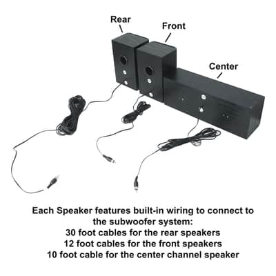 Rockville HTS820 1500w 5.1 Channel Home Theater System Bluetooth/USB+Subwoofer image 17