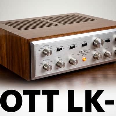 🎶✨ H.H. Scott Stereomaster LK-60 Integrated Amplifier w/ Wood Case — Phono/Input Caps Refreshed + Upgrades, Fully Working image 1