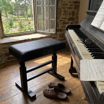 Augioth Hydraulic Piano Bench with Adjustable Height, Ergonomic Keyboard Stool for Adults & Kids, Heavy-Duty Steel Frame with Memory Foam & Scratch-Resistant Leather, Fits Grand/Upright Pianos(Black) image 9