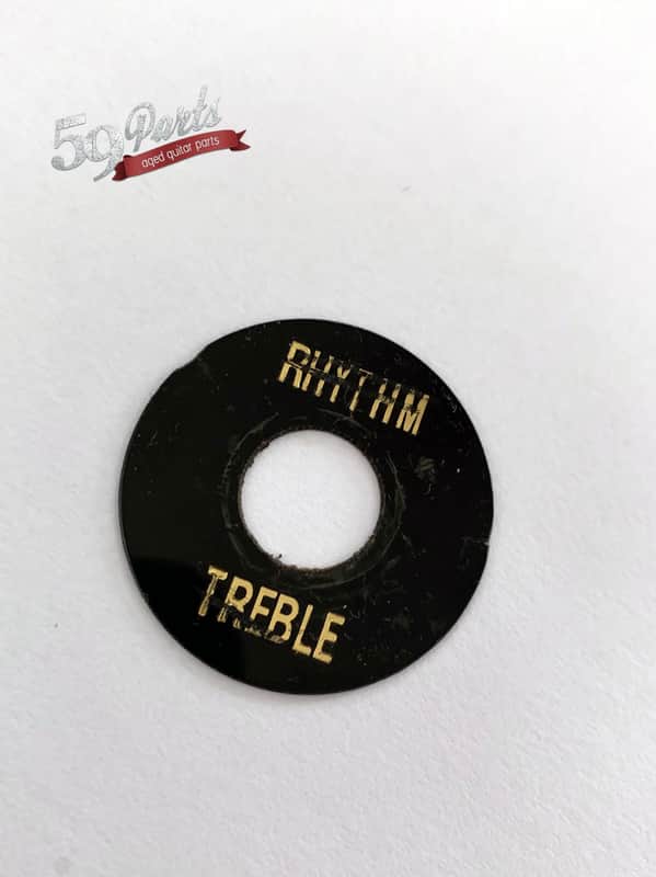 Hand aged Toggle Switch Plate, BLACK, R/T plate, Gibson Les Paul Historic image 1