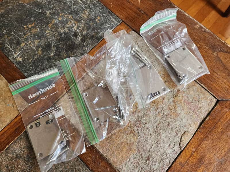 Fender lot 4 MIM/Squier neck plates for strat/tele/bass image 1