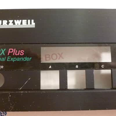 Kurzweil 1000 PX Plus Professional Expander Front Panel w/clear plastic strip repair part GOOD Cond.