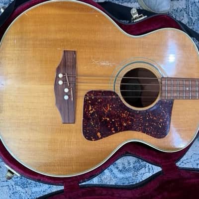 Guild B 30-E Acoustic Bass Guitar - Made in USA early 1980's B 30-E Early 1980's - Natural over solid spruce top image 7