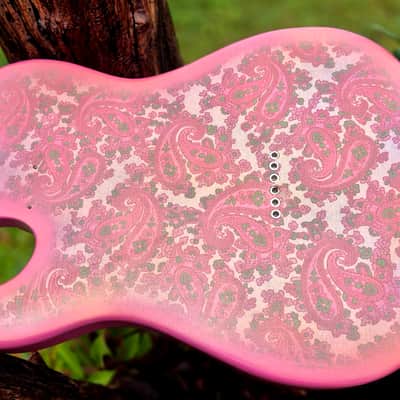 Pink Paisley Tele Body, Aged, Nitro , Alder image 2