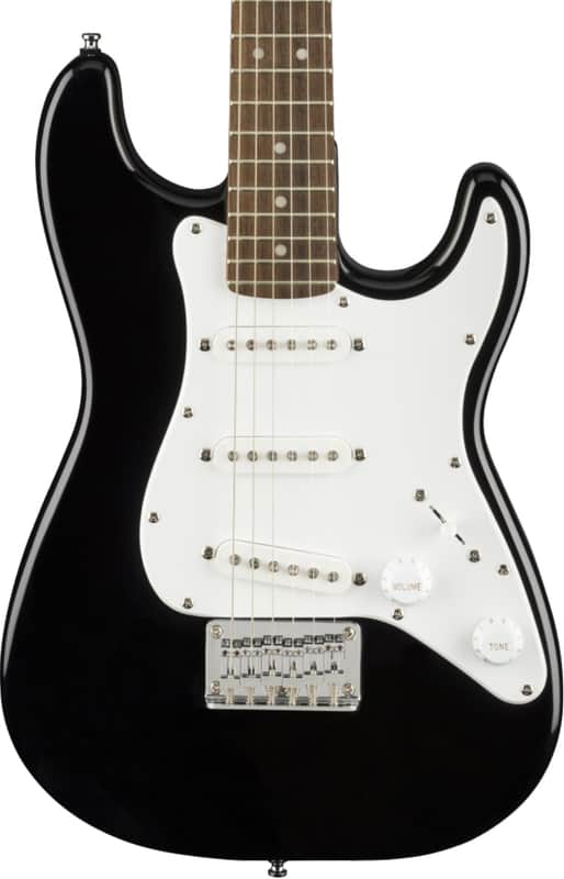 NEW Squier Mini Stratocaster V2 with Laurel Fretboard - Black, Great Guitar For Your Little Shredder! Ships Ultra Fast! image 1
