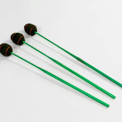 Great Dane Genuine Fiberglass Vibe/Marimba Mallets Medium-Soft Yarn (Set of 3) - 80's image 3